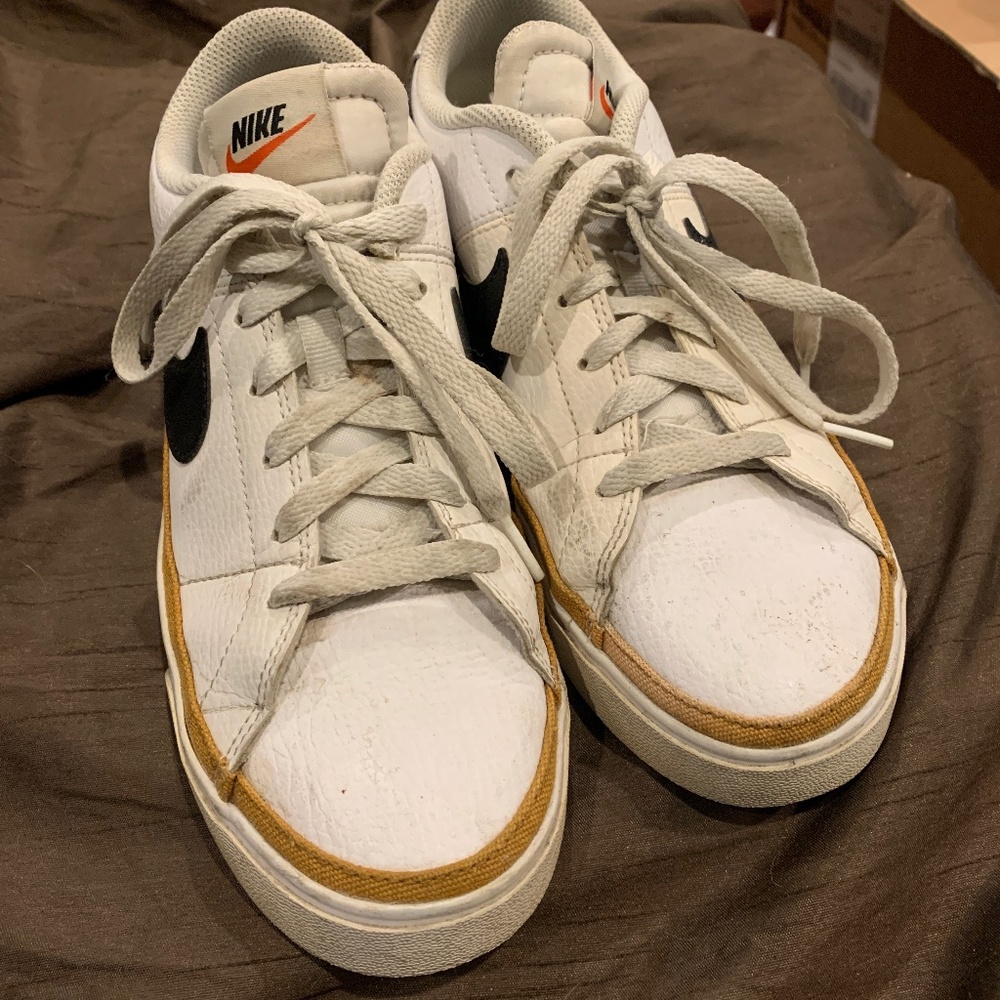 Nike Court Legacy Sneakers Black White Tan